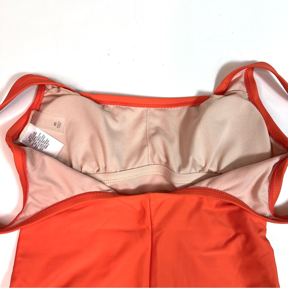 New Mynah Square Neck One-piece Swimsuit Orange Size XS - Picture 5 of 9